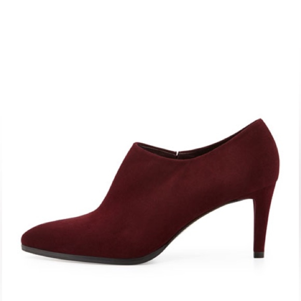 Stuart Weitzman Standin Merlot Wine Suede Ankle Booties Boots- 7 - Picture 16 of 16